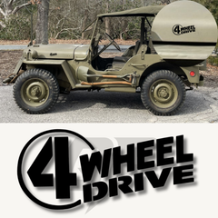 Willys 4 Wheel Drive Jeep Decal