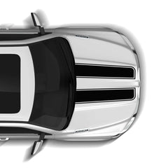 Top-down view of a white car with black windows on a white background