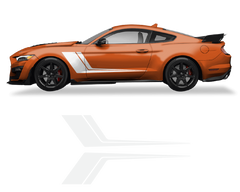 Gráficos de dos colores para puertas laterales del Ford Mustang
