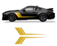 Gráficos de dos colores para puertas laterales del Ford Mustang