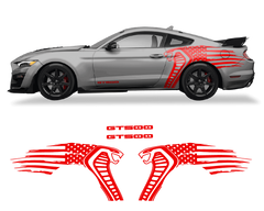 Ford Mustang Cobra USA Flag GT500 Graphics