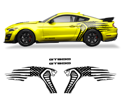 Ford Mustang Cobra USA Flag GT500 Graphics