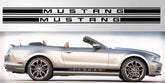 Mustang Center Logo Triple Stripe Vinyl Decal