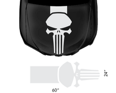 Calcomanía universal de Punisher para capó