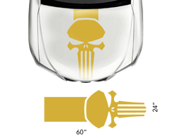 Calcomanía universal de Punisher para capó