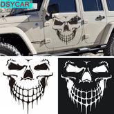 Large Reflective Skull Head Car Decal | 23.2" x 20.9" Vinyl Sticker for Cars, Trucks & Bikes