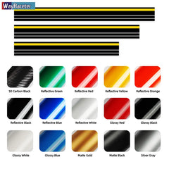 Hood, Roof & Trunk Body Stripe Decal | Engine Cover Bonnet Vinyl Graphic Kit