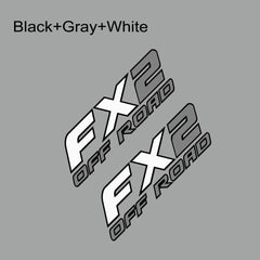 FX2 Off-Road Rear Trunk Side Decal | Universal Fit for Ford F-Series, Toyota Hilux / Tacoma & More