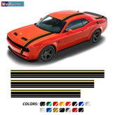 Hood, Roof & Trunk Body Stripe Decal | Engine Cover Bonnet Vinyl Graphic Kit