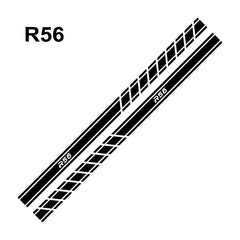 Door Side Skirt Decals for Mini Cooper (F56, F54, F57, F55, F60, R50–R61) | 2-Piece Vinyl Kit