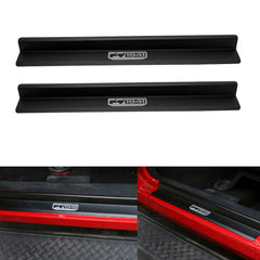 Door Sill Car Pedal Guards Cover Aluminum Alloy - Black Threshold Protector Accessories for Jeep Wrangler JK 2/4 Door 07-18