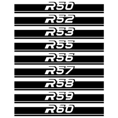 Hood Bonnet Stripe Decal for Mini Cooper (R50–R61) | Engine Cover Trim Vinyl Sticker