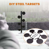 maXpeedingrods 6Pcs AR500 Dueling Tree Paddles 6" X 3/8" Steel Target DIY Shooting Target with Tubes (Grey)