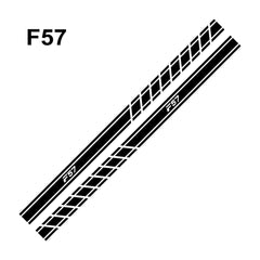 Door Side Skirt Decals for Mini Cooper (F56, F54, F57, F55, F60, R50–R61) | 2-Piece Vinyl Kit