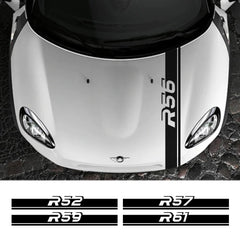 Hood Bonnet Stripe Decal for Mini Cooper (R50–R61) | Engine Cover Trim Vinyl Sticker
