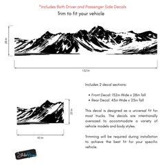 Mountain Truck Graphic Decal. Overland Vinyl Decal. #7085