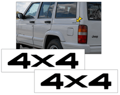 1997-99 Jeep Cherokee XJ 4x4 Quarter Panel Decal Set - SOLID