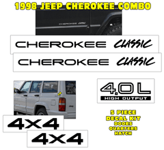 1998 Jeep Cherokee Classic XJ Decal Kit