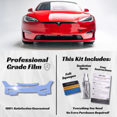 Tesla Model S Plaid (2021-2026) Front Bumper PPF Protection Kit - Pre-Cut