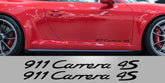 Porsche Carrera 4S Door Decals