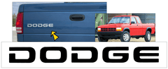 1995-96 and 2003-04 Dodge Dakota - DODGE - Tailgate Decal