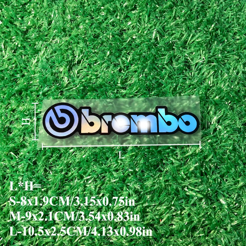 2-Pack Waterproof Brembo Logo Letter Decals – Universal Motorcycle & Car Brake Caliper Stickers