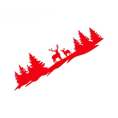 Hunting Deer & Trees Tailgate Decal | 4x4 Off-Road Vinyl Sticker for Pickup Trucks & SUVs