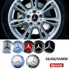 Wheel Center Hub Cap Resin Badge Emblem Sticker for Mercedes-Benz | 56mm / 60mm / 65mm