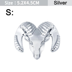 3D Metal Chrome Ram Head Emblem Badge for Dodge | Car Body Rear Trunk Styling Sticker