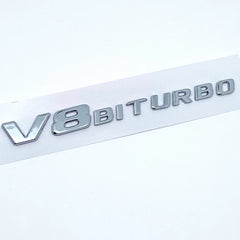 C63 / C63S V8 BITURBO Letters Emblem for Mercedes-Benz AMG | Fender / Trunk Badge Sticker
