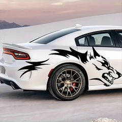Wolf Side Body Decal | 2-Piece Waterproof Self-Adhesive Vinyl Animal Sticker