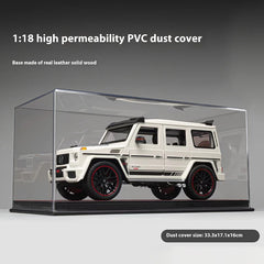 1:18 Car Model Base PVC Dust Cover Lighted Transparent Display Box Bookshelf Decoration Present For Boys Home Decor Kids Toys
