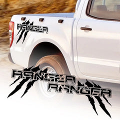 Car Body Side Sticker For Ford Ranger Raptor XLT XL Lariat T6 Trim Pickup Truck Bed Decor Cover Decal Auto Tuning Decoration