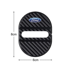 Door Lock Cover Anti-Rust Latch Protector Stickers for Ford Mustang / Bronco / Focus | 4-Piece