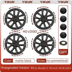 19" Performance Replacement Wheel Hub Caps for Tesla Model Y (2020–2024) | 4-Piece Full Rim Cover