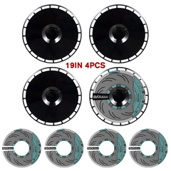 19" DIY Wheel Cover Hub Caps for Tesla Model Y | 4-Piece Style Change Replacement Set