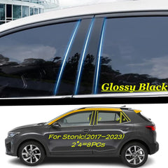 For Kia Stonic/KX1 2017 2018 2019 2020-2024 Car TPU/Glossy Mirror Pillar Post Cover Door Trim Window Molding Sticker Accessories