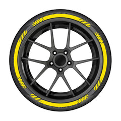 3D Tire & Rim Wall Blade Stickers | White/Red/Yellow OLPAY Tyre Decal