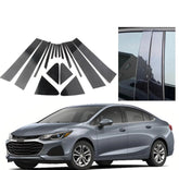 Gloss Black Pillar Posts for Chevrolet Cruze Sedan J400 (2018–2023) | 16-Piece Window Trim