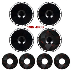 19" DIY Wheel Cover Hub Caps for Tesla Model Y | 4-Piece Style Change Replacement Set