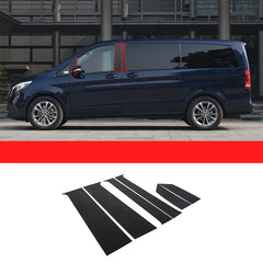 Car PC Pillar Post Cover Door Trim Window Molding Sticker For Mercedes Benz Vito/V-Class V250 V260L 2015-2021