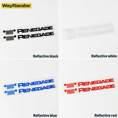 Jeep Renegade Hood & Fender Reflective Decal Kit – Grill Graphic Vinyl | Trailhawk, Sport (2 Pcs)