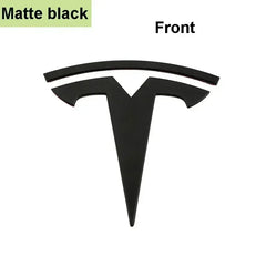 For Tesla Model 3 Mode Y Zinc Alloy Car Front Hood Logo Sticker Styling Auto Body Rear Trunk Emblem with Radian Accessories