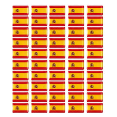 Epoxy Spain Flag Sticker Car Interior Decoration Decal | 10 / 20 / 50 Pack for SEAT / Cup Holder