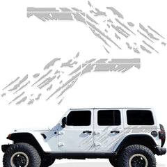 Jeep Wrangler JL 4-Door "Splash" Side Graphics Kit – 3M Vinyl Decal Wrap | 2018–2021 | Both Sides | 5 Colors