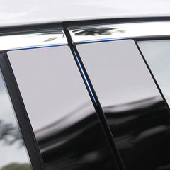 For Range Rover Evoque L538 5-Door 2013-2018 6Pcs Car Door Window Pillar Posts Trim Cover Sticker Glossy Black Exterior Parts
