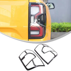 For Ford Ranger T9 2023 2024 Headlight Cover Trim Front Head Lamp Strip Headlamp Tail Lights Frame Carbon Fiber Car Accessories