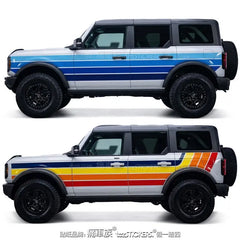 Full-Body Appearance Modification Sport Vinyl Decal Kit for Ford Bronco | Customized PVC Wrap