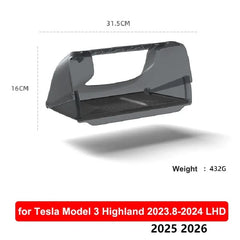 Under-Screen Hidden Storage Box for Tesla Model 3/Y Juniper/Highland