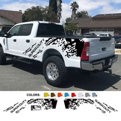 Splash Grunge Body Side Decal for Ford Super Duty F-250 / F-350 / F-450 | 3-Piece Matte Vinyl Kit